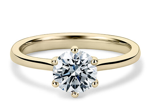 Zeta in Žluté zlato set with a Kulaté cut diamant.