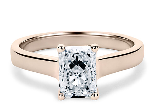 Ballerina in Rose Gold set with a Radiant cut diamond.