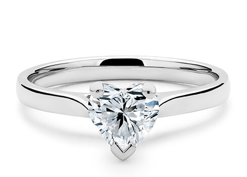 Contour in Platinum set with a Heart cut diamond.