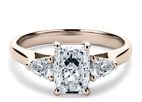 Barcelona in Rose Gold set with a Radiant cut diamond.