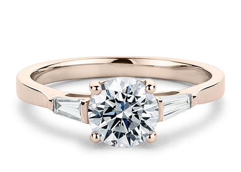 Cairo in Rose Gold set with a Round cut diamond.