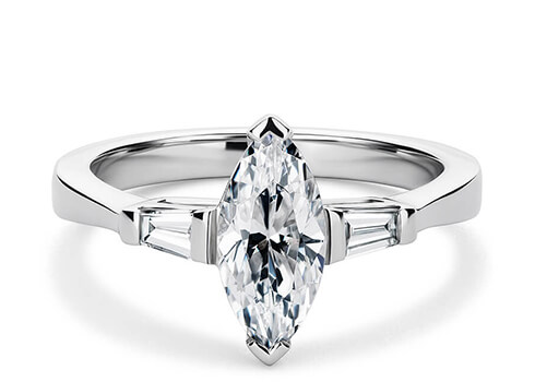 Cairo in Białe złoto set with a Markiza cut diament.