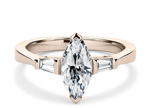Cairo in Rosaguld set with a Marquise cut diamant.