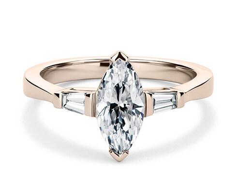 Cairo in Rosaguld set with a Marquise cut diamant.