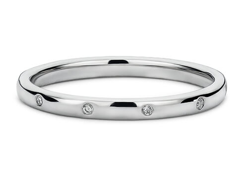 5 stones in Белое золото (9k)