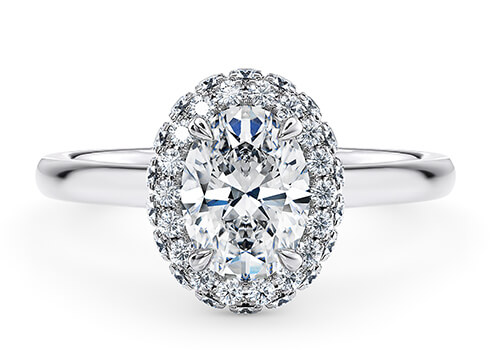 Cassia Engagement Ring in Hvidguld (9k) set with a Oval cut diamant.