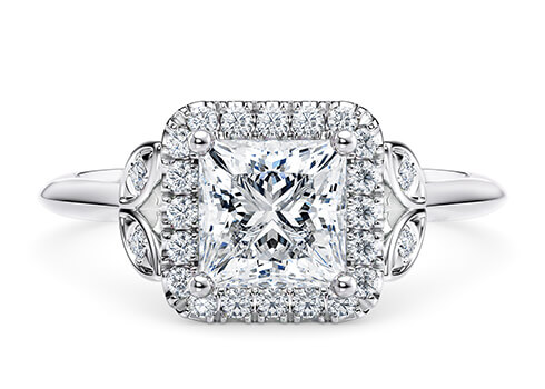 Richmond in Witgoud set with a Princess cut diamant.