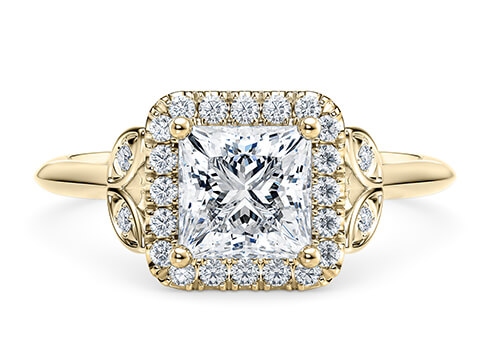 Richmond in Geelgoud set with a Princess cut diamant.