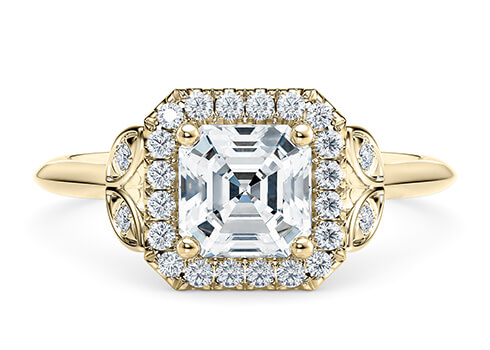 Richmond in Gelbgold set with a Asscher cut diamanten.