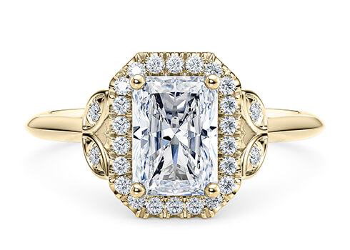 Richmond in Or jaune set with a Radiant cut diamant.