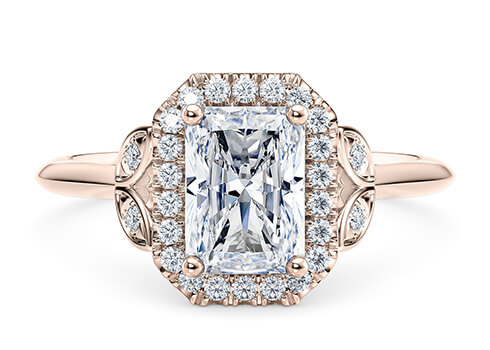 Richmond in Or rose set with a Radiant cut diamant.