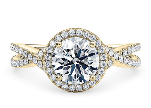 Bellatrix in Gult gull (9k) set with a Rund cut diamant.