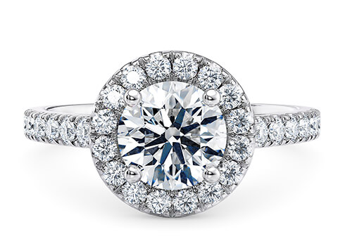 Medici in White Gold (9k) set with a Round cut diamond.