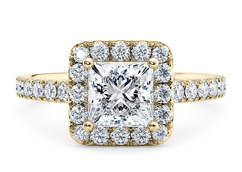 Medici in Geelgoud set with a Princess cut diamant.