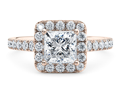 Medici in Roségold set with a Prinzess cut diamant.