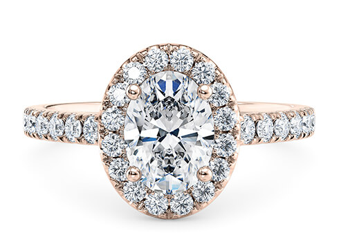 Medici in Rosaguld set with a Oval cut diamant.