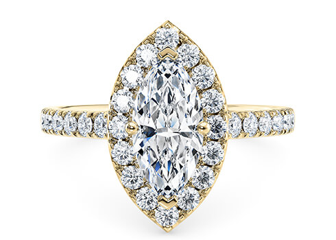 Medici in Or jaune set with a Marquise cut diamant.