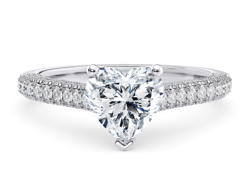 Bloomsbury in Platinum set with a Heart cut diamond.