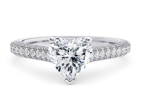 Bloomsbury in Platinum set with a Heart cut diamond.
