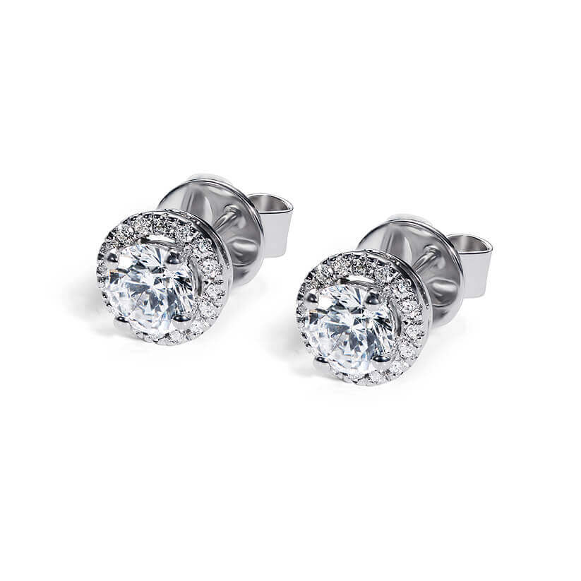 Castle Platinum 0 60pt Diamond Ear Studs House Of Hoye