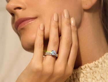 Women Wearing a ring on the correct hand and finger