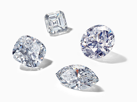Natural diamonds in a range of cuts