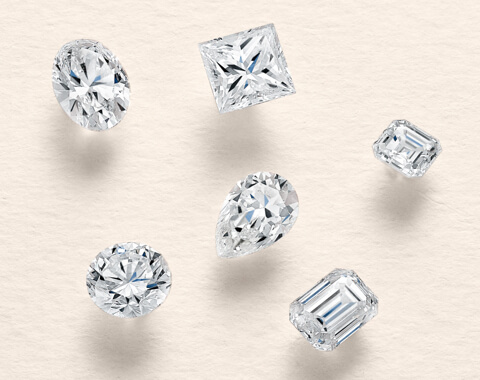 Diamond and gemstone shapes
