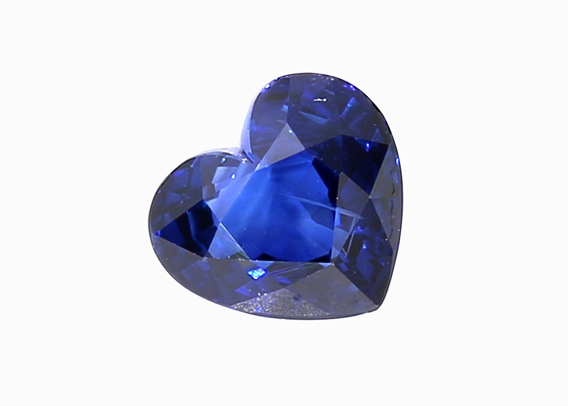 0.59 Carat Heart Sapphire